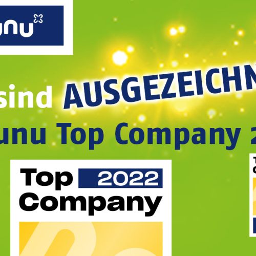 diemietwaesche.de ist Kununu TOP COMPANY 2022, Text: Wir sind AUSGEZEICHNET! Kununu Top Company 2022