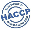 HACCP-Siegel; Text: Hazard Analysis Critical Control Point - HACCP